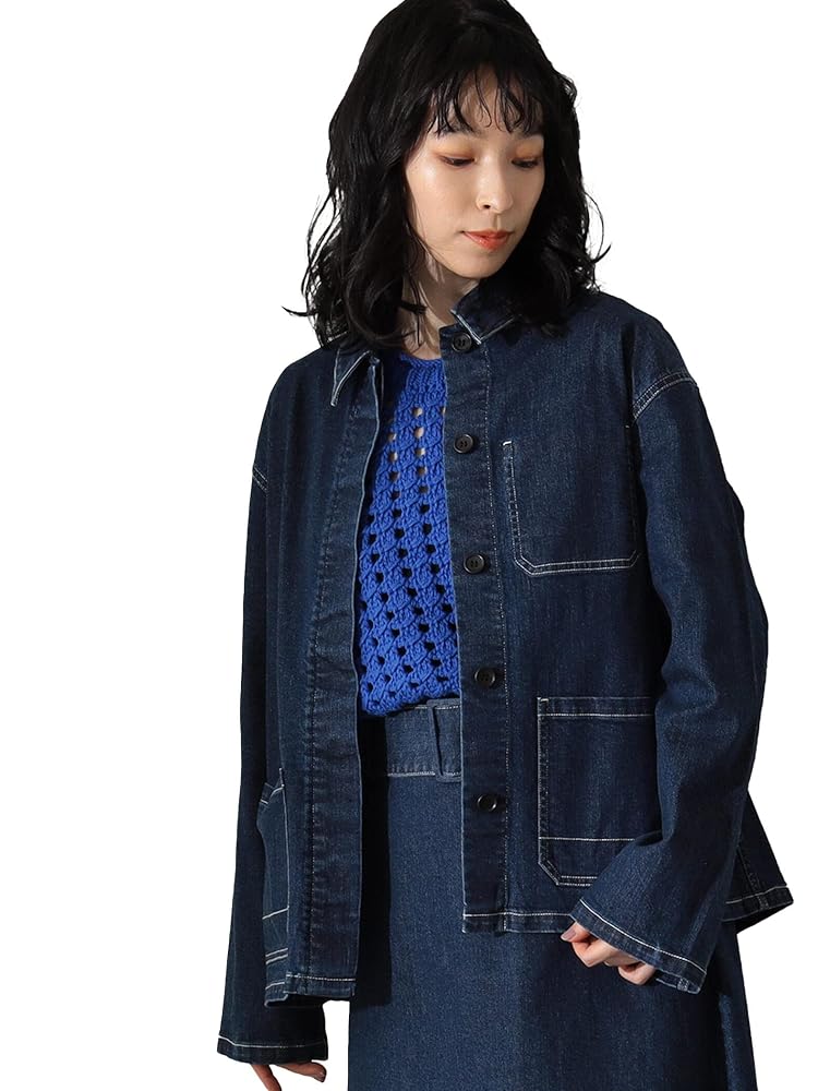 Amazon | [デミルクスビームス] ブルゾン ストレッチ デニム